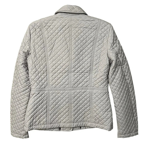 Brooks Brothers Quilted Blazer Jacket Light Grey 2 Fall Winter Classic Preppy - Picture 4 of 5